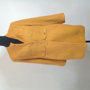 Chico's Vibrant Mustard Yellow  Topper Jacket NWT